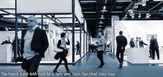 file tranh hinh anh mot khu lam viec hien dai nhat hien nay